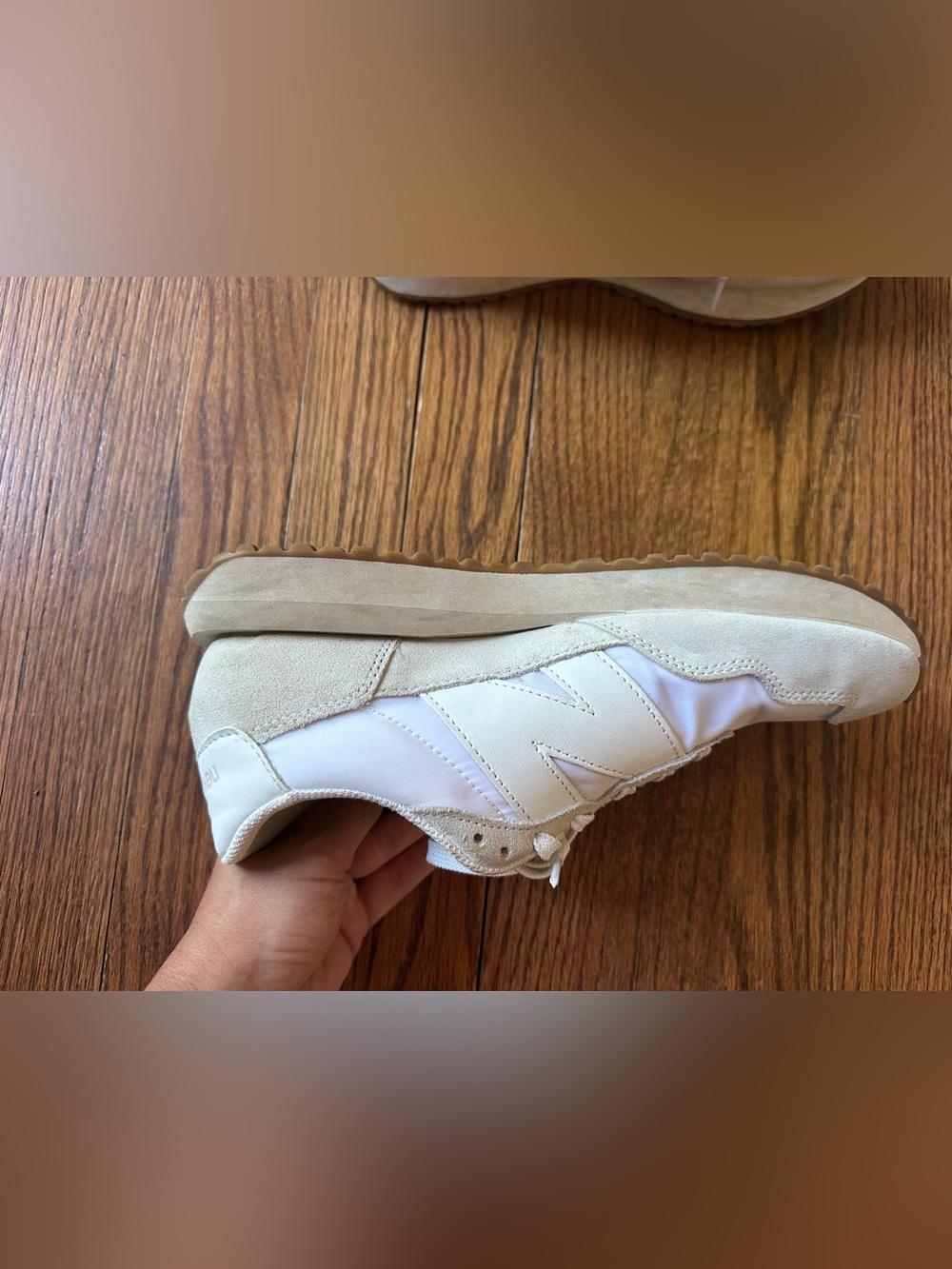 New Balance White Women's Athletic Sneakers - Picture 2 of 8